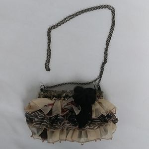 Mary Frances Chiffon Ruffle Evening Bag
